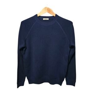 AYR The Two-A-Day Mens Sweater Size XS Blue 100% Extra Fine Merino Wool Classic